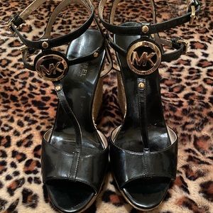 Michael Kors Straw Wedge Sandals